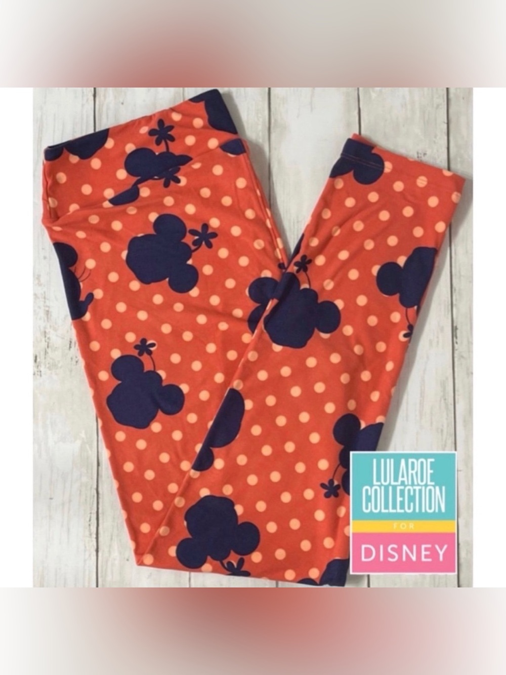 NWOT Retired LuLaRoe x Disney Collection Minnie Mouse Leggings Size TC